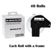 40Rolls 1-1/7" x 2-3/7" Paper Address 800 Labels DK-1209 for Brother QL-720NW