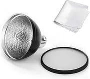 Godox AD-S2 Standard Reflector with Soft Diffuser and PERGEAR Cleaning Cloth for Godox AD200 AD180 AD360 AD360II Flashes