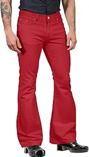 [Generic] Men's Flare Pants Active Workout Joggers Pants for Men with Pockets Wide Leg Drawstring Work Casual Trackpants 2025