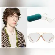 New- original GUCCI Sonnenbrille GUCCI EYEWEAR Frame Gold Glasses Retro Sun Men