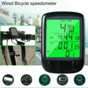 US LCD Digital Bicycle Computer Bike Backlight Speedometer Odometer WaterproofUS