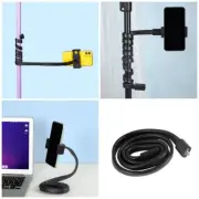 4 Port Adjustable Hose Stand Phone Live Streaming Bracket Desktop Accessory