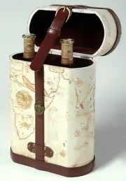 Old World Map Two Bottle Wine Case / Box