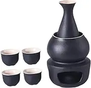 Ceramic Sake Set with Warmer Traditional for Restaurant Home Tea Party