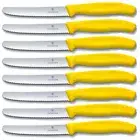 Victorinox Steak & Tomato 11cm Knife Pistol Grip Set x 8 Knives - Yellow