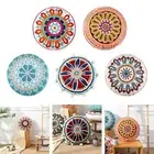 Round Decorative Mandala Pillow Sham 45cm Outdoor Cushion Cover Indian Tapestry