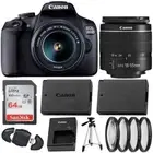 Canon EOS 2000D / Rebel T7 24.1MP DSLR Camera + 18-55mm Lens + 64GB Starter Kit