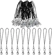 Amabro 100PCS Phone Split Ring Strap, Lariat Lanyard Phone Charm Cords with Lobster Clasp for Hanging Charms Keychain