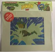 1991 TMNT Cartoon Cel Raphael & Leonardo Animation Art With COA