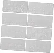 Nail Art Stamping Plates Pcs Nail Stencils Templates Stamper for Home Salon Use