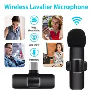 Lavalier Wireless Microphone Audio Video Recording Mini Mic For Android/iphone