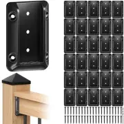 30 Pcs Deck Railing Bracket Connectors for 2"×4“ (Actually 1.5”x3.5“) Wood Po...