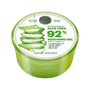 【NATURE REPUBLIC】92%蘆薈補水修護保濕凝膠300ml(保濕 曬後舒緩)