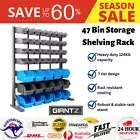 47 Bin Storage Rack Shelving 7 tier Heavy duty Garage Tools Organiser AU