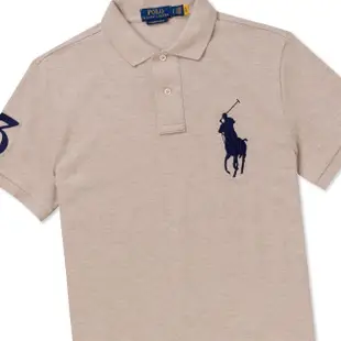 【RALPH LAUREN】RL POLO 經典刺繡大馬短袖POLO衫 上衣-燕麥色(CUSTOM SLIM FIT/精選舒適/平輸品)