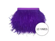 10 Yard - Purple Ostrich Fringe Trim Wholesale Feather Craft Supply Wedding Prom