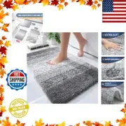 Non-Slip Shaggy Bath Mat 30x20 - Quick Dry Soft Microfiber for Stylish Bathrooms