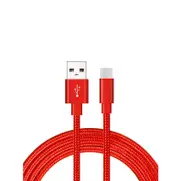 Catzon 1M 2M 3M 1Pack USB Type C Cable Nylon Braided Phone Cable Fast Charger Cable USB Cord -Red