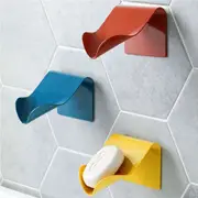 4 Pack Wall Mounted Soap Dish Drain Soap Holder Self Adhesive Soap Container