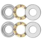 F5-11M Thrust Ball Bearing 5x11x4.5mm Brass with Washers ABEC3 2pcs