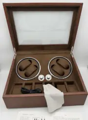 ANWBROAD Watch Winder for Automatic Watches 4 Watch Rotator and 6 Extra Stora...