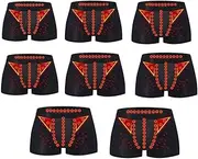 [ElzEy] Physiological Enlargement Underwear for Men Magnetic Therapy Health Care Boxer Briefs Big Crotch Shorts (Color : Black-8PCS, Size : 5X-Large)