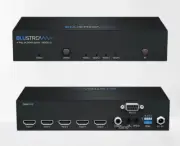 BLUSTREAM 4-Way 4K HDMI Switch 2.0 HDCP 2.2 Switch+Remote+IR Receiver-SW41AB-V2