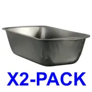 2-PACK Tin Bread Loaf Bake Pan 8.5x4.5x2.5 Inches, Silver | Ships Fast