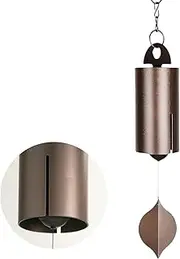 Deep Tone Heroic Windbell Large Cylinder Wind Chimes Antique Metal Outdoor Wind Chime Temple Wind Chime Memorial Wind Chimes Suitable for Patios Gardens Yards Porches (L-21.7inch)