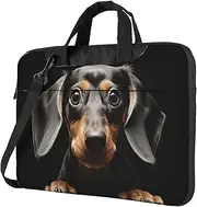 Pad Dachshund Laptop Case Shockproof Protective Notebook Case Portable Laptop Bag Waterproof Briefcase Bag for Men Women