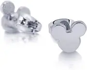 [Disney] Women's White Mickey Mouse Studs Stud Earrings, Gold, 1CM