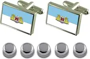 [Select Gifts] Shirt Dress Studs Riga City Latvia Flag Cufflinks
