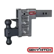GENY MegaDuty 21K 6" Drop 2.5" Adjustable Trailer Hitch Pintle w Dual Ball 3K TW