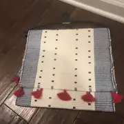 pier 1 imports red white and blue patriotic table runner Red Tassels
