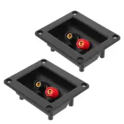 2 Pcs Junction Box Push Terminals for Sub Subwoofer Cup Speaker Cups
