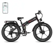 [EU Direct] WALLKE X3 MAX Electric Bike 48V 22AH SamsungBattery Cell 750W*2 Dual Motor 26*4.0inch Tires 100-164KM Max Mi
