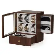 Watch Box Wooden Display: Large Wood Storage for Men's Nightstand - Timeless ...