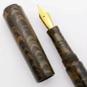 PSP Ranga Miwok 2 Fountain Pen - Olive Ripple Ebonite JoWo #6 Nibs C/C (New)