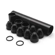 6 inch Aluminum Alloy Fuel Filter Kit 1/2-28 & 5/8-24 Threaded Caps for Automotive & DIY 1 2-28