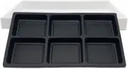 Plastic Storage Display Tray w/ Compartment Sorting Liner - Size 14 3/8" x 8...