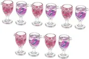 VILLFUL DIY Jewelry Charms 10pcs Mini Resin Goblet Pendants Bright Colors Keychain Decor