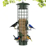 Squirrel Proof Bird FeederMetal Mesh Bird Feeders for Outdoors HangingGravity...