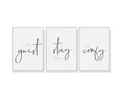 Guest Room 3 sets White Frame Canvas