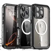 For iPhone 16 15 14 Pro Max Case Waterproof Shockproof Heavy Duty MagSafe Cover