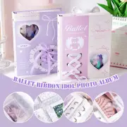 Kpop Idol Ribbon Card Album Ins Style Photo Album Collect Book 3-inch 4 Grid New