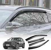 X-CAR Premium Weathershields for Hyundai Tucson 2021-Onwards Car Weather Shields Wind Deflectors Window Sun Visor 4-Piece Set