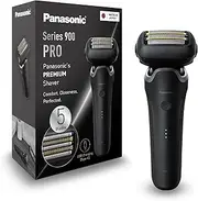 [Panasonic] Series 900 Premium Wet & Dry 5-Blade Electric Shaver for Men, Stainless Steel Blades, Flexible 20D Head, Responsive Shave Sensing with USB-C Charging, Black (ES-L550UK841)