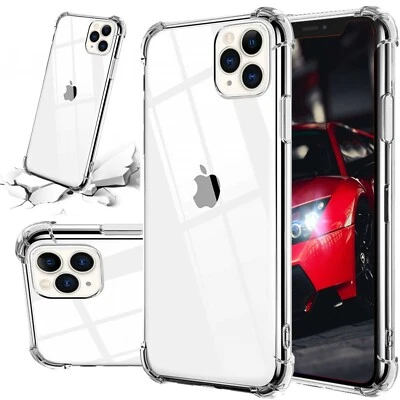 For iPhone Case Clear 11 Pro Max Xr Xs 8 7 Plus Shockproof Hybrid Bumper Cover