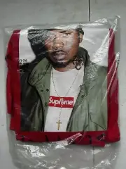 2017 Supreme Nasty Nas T-Shirt Photo Box Logo Tee Red Mens Size L USA NWT