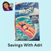 Bestway H2O Go! Deluxe Comfort Mat Swimming Pool Float (64.5"x24.8"x7.1") Pink